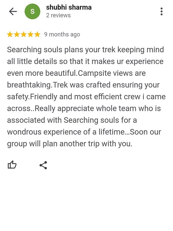 SAR Pass Trek 5 star Reviews