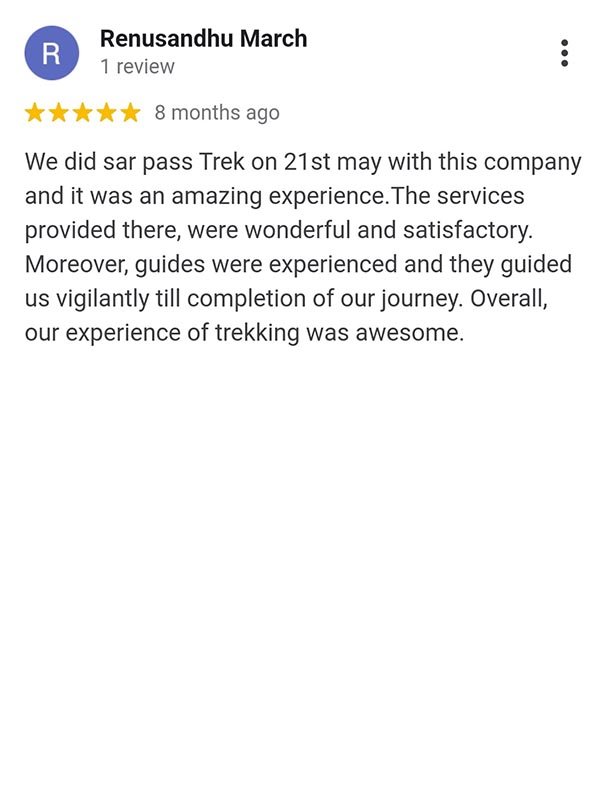 SAR Pass Trekking Package best Reviews
